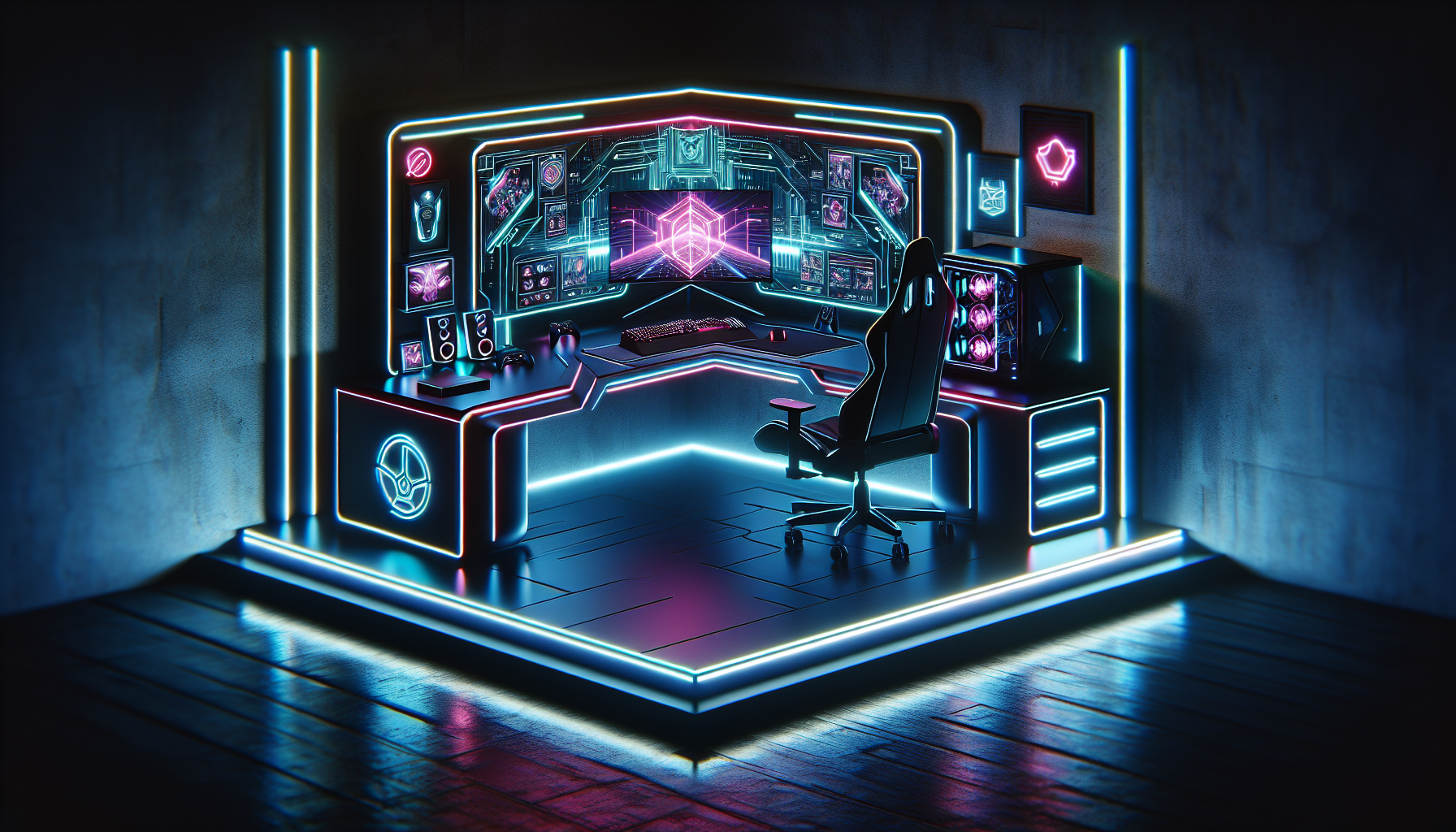 Designing a Futuristic Gaming Desk Setup