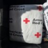 American Red Cross Emergency Blanket Fleece Throw White Red Logo New Sealed