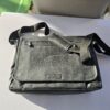 Reaction Kenneth Cole Messenger Bag Dark Gray Faux Leather Used Adjustable Strap