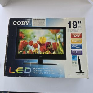 Coby LEDTV1926 19" LED HDTV Black Slim Used HDMI PC Monitor Compatible