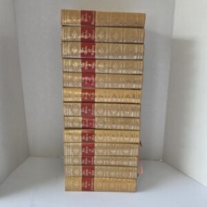 The World's Great Classics 14-Book Set Leatherette Gold Red Used Very Good