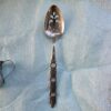 Vintage Silver Pierced Serving Spoon Ornate Grape Handle 8–9" Used