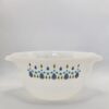 Pyrex Spring Blossom Blue Cinderella Mixing Bowl 1.5 Qt Opal Glass Used