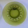 Vintage Green Depression Glass Divided Snack Plate 10" Used Dinnerware