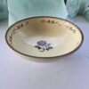 Vintage Floral Ceramic Bowl Cream Multicolor 8" Used Dinnerware Decor