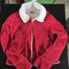 Arizona Red Corduroy Sherpa Lined Jacket Women’s Size L Used