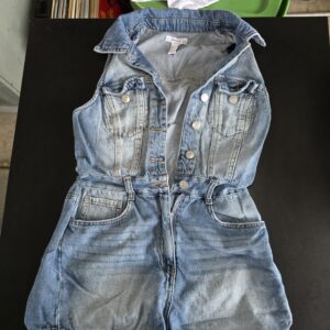Primark Sleeveless Denim Romper Light Wash Size L Used Women's Jumpsuit