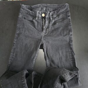 Black Denim Jeans 5-Pocket Style Zip Fly Casual Pants Gently Used Men's