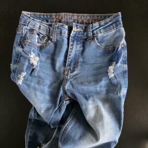 Gogo Jeans High Rise Ankle Distressed Denim Women's Jeans Medium Blue Used