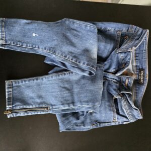 Endean Blue Skinny Jeans Ankle Zipper Stretch Denim Women's Used