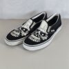 Vans Slip-On Skate Shoes Men’s US 8 Black White Skull Graphic