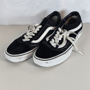 Vans Old Skool Black White Low-Top Skate Sneakers Men's Used