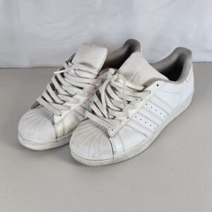 Adidas Superstar Sneakers White Leather Shell Toe Men's Shoes Used