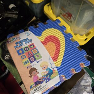 FunPlay Puzzle Play Mat Interlocking EVA Foam Tiles 36pcs Multicolor Used