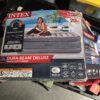 Intex Dura-Beam Deluxe Raised Air Mattress 20in Gray w/ Pump New Open Box