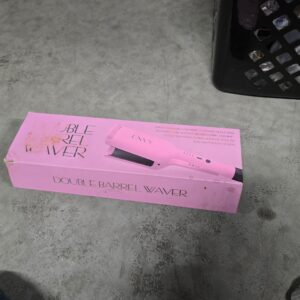 Envy Double Barrel Hair Waver Pink Ion Frizz Control Used Styling Tool