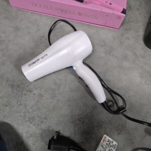 Conair 1875 Hair Dryer White Dual Speed Cool Shot Used Styling Tool