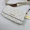 Michael Kors Jet Set Travel Logo Wallet Crossbody Vanilla Brown