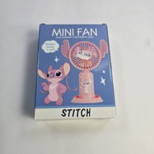 Stitch Pink Character Mini Fan Portable Electric Summer Cooling Fan