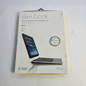 ZAGG Slim Book Tablet Keyboard Case Bluetooth for iPad Air 2 Detachable Cover