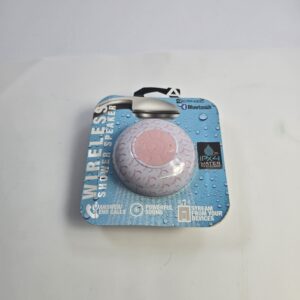 Q Concepts Wireless Bluetooth Shower Speaker IPX4 Water Resistant Pink White