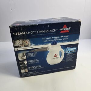 Bissell Steam Shot Omnireach Handheld Steam Cleaner Sanitizer White