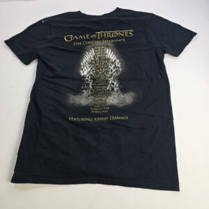 Game of Thrones Live Concert Tour T-Shirt Black Men's Graphic Tee
