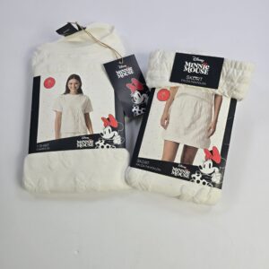 Disney Minnie Mouse Women's T-Shirt and Skort Set White Size L