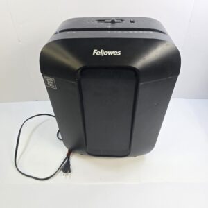 Fellowes Office Paper Shredder Black Plastic Medium-Duty Cross-Cut