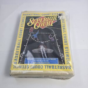 Superior Court Basketball Court Stencil Kit with Free Paint Roller Included