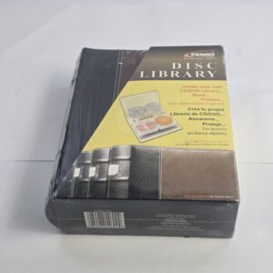 Pengo 854602-Book Disc Library CD/DVD Storage Binder Black and Brown