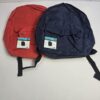 Basic Backpack Polyester Red Navy Blue Adjustable Straps Zippered Compartments