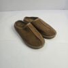 Men's Brown Suede Slip-On Slippers Indoor Shoes Fleece Lined