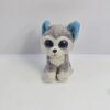 Plush Husky Dog Stuffed Animal Toy Gray White Blue Eyes