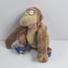 Cartoon Gorilla Plush Toy with Pink Bow Tie and Colorful Accessories