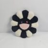 Plush Flower Stuffed Toy Black White Pink Multicolor Eyes Smile Face