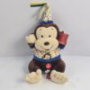 Linzy Toys Plush Monkey Stuffed Animal with Polka Dot Party Hat Squeeze Toy