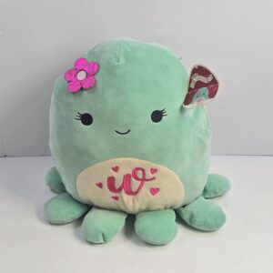 Squishmallows Stuffed Octopus Plush Toy Mint Green Pink Cream Soft Animal