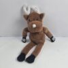 Plush Reindeer Toy Brown with Sparkly Antlers Stuffed Animal Holiday Decor