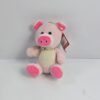 Joy Toy Plush Pig Stuffed Animal Toy Pink Cream with Bow