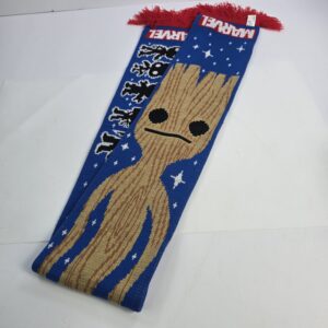 Marvel Groot Character Scarf Blue Brown Red White Black Men's Accessories