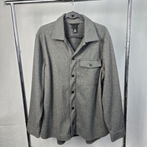 Goodfellow & Co Men's Gray Button-Up Shirt Jacket Standard Fit