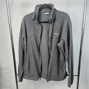 Columbia Full Zip Fleece Jacket Dark Gray Men's Outerwear