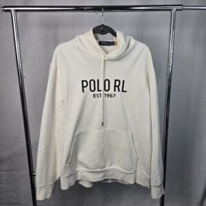 Polo Ralph Lauren Hoodie Men's Off-White Cream Hooded Sweatshirt