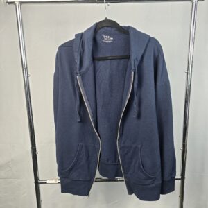 Time and Tru Women's XXL Navy Blue Zip-Up Hoodie Sweatshirt