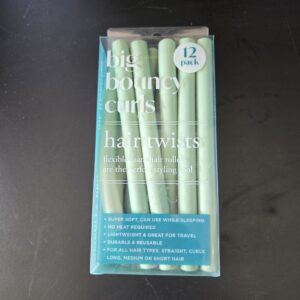 Foam Hair Rollers 12 Pack Light Green Flexible No Heat Reusable Curling Tool