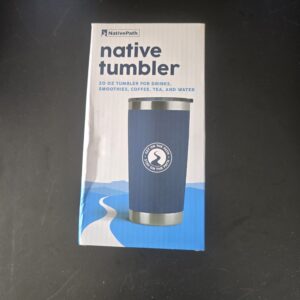 NativePath Native Tumbler Drinkware 20 oz Blue with Silver Rim Travel Mug